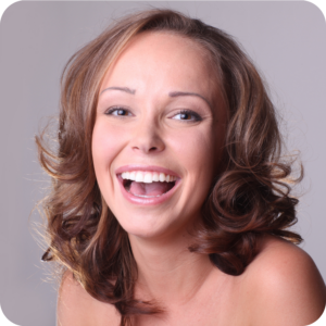 happy woman smiling